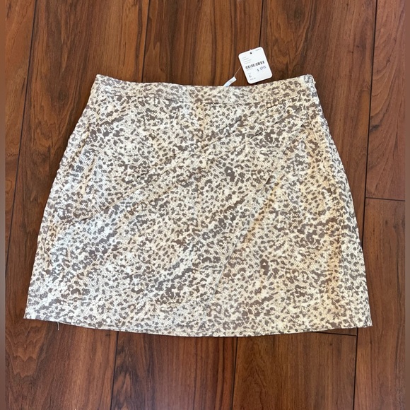 NWT - Free People Fake Out Leopard Print Wrap Skirt (Sz 6) - Picture 3 of 6